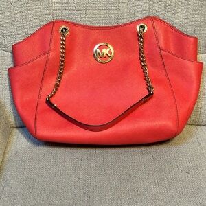 Michael Kors Vibrant Coral Shoulder Bag